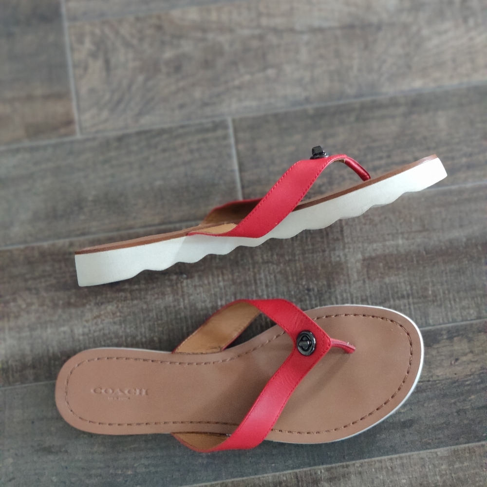 Red Coach Sandals - Picture 2 of 3